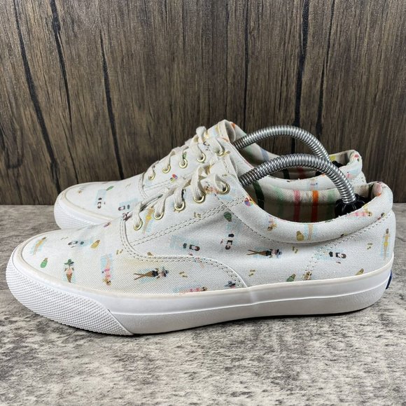 KEDS X Rifle Paper Co Size 7.5 Sun Girls Beach Anchor Low Top Sneakers Shoes - Picture 4 of 9